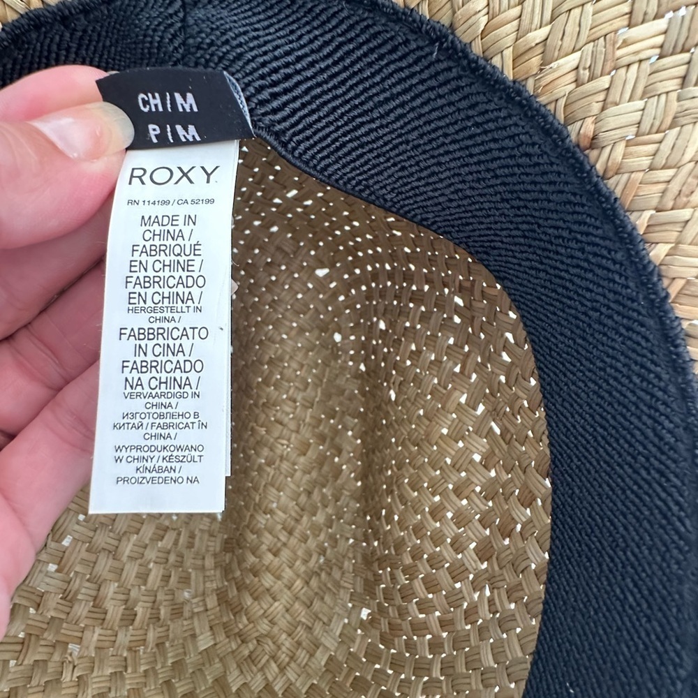 Roxy womans Straw Hat with Red Accent S/M - Picture 4 of 4